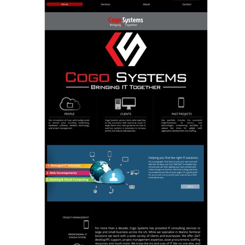 Webpage Design for Cogo Systems