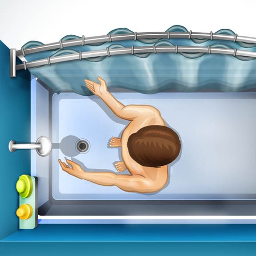 curvedshower rod