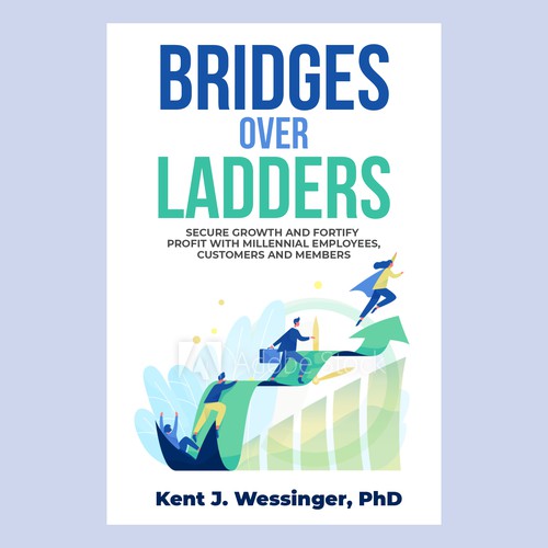 Bridges Over Ladders Illustration Book Cover Design