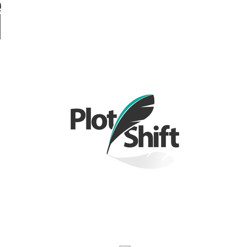 Create a modern logo for a collaborative writing platform: Plot Shift