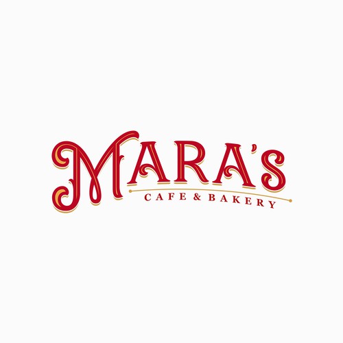 Decorative logotype for Mara's cafe & bakery.