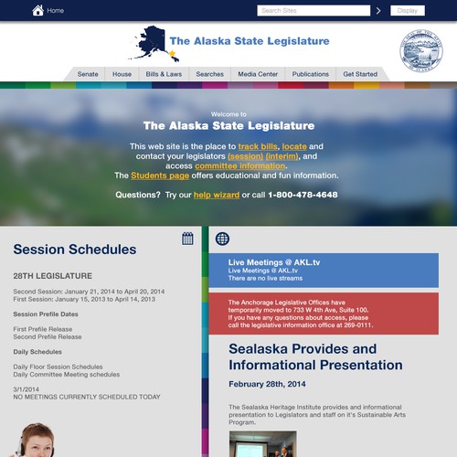Redesign the Alaska Legislature's Website!