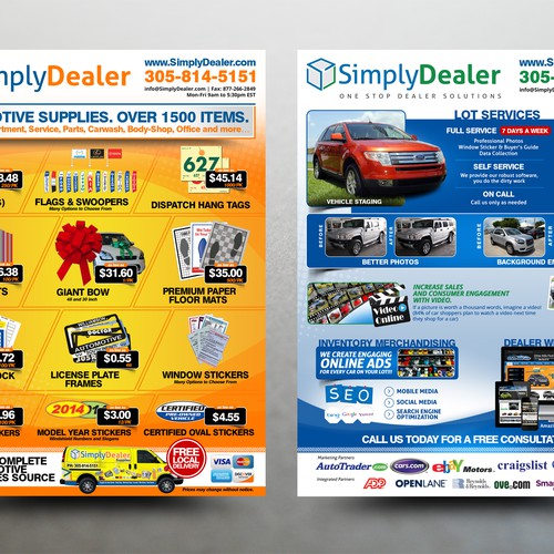 create an AWARD winning flyer for automotive industry!!!