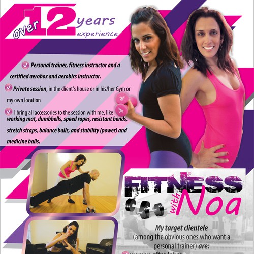 Help Fitness with Noa with a new postcard or flyer