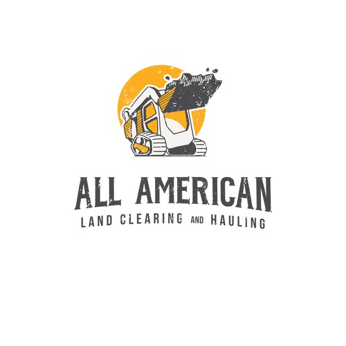 Grungy and fun logo for a hauling company