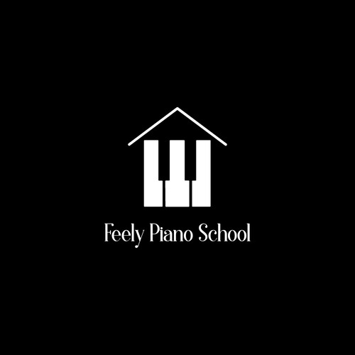 Simple logo concept for a mobile piano lesson school
