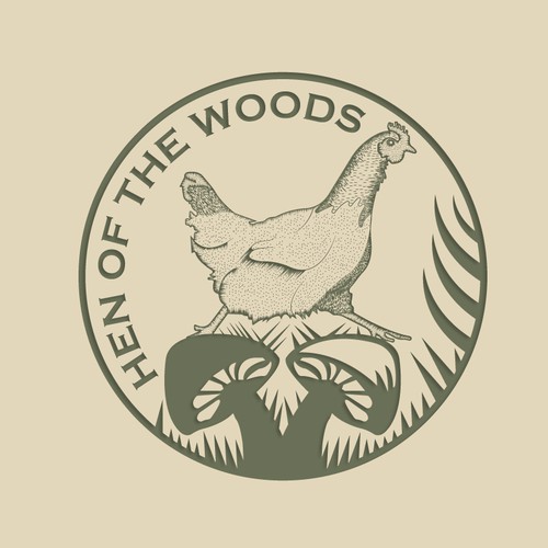 logo design for Hen of the Woods Brand