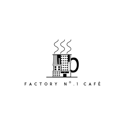 Logo concept for factory themed cafe