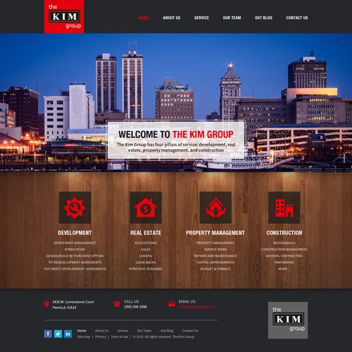 Home Page Design Concept For The Kim Group Ltd