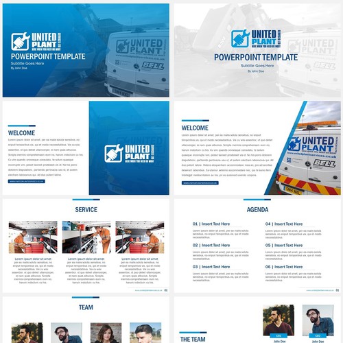 Powerpoint template for Heavy Plant Maintenance Sales & Marketing