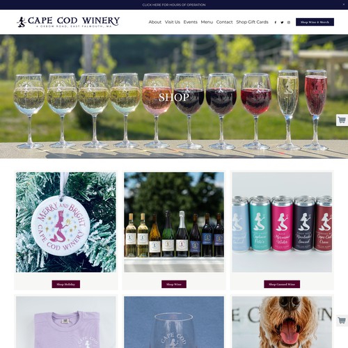 Cape Code Winery E-commerce Design