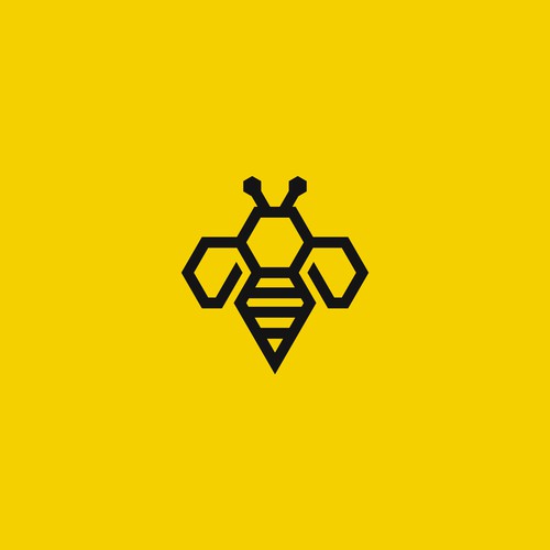 line art bee