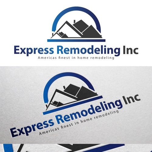 logo and business card for Express Remodeling Inc