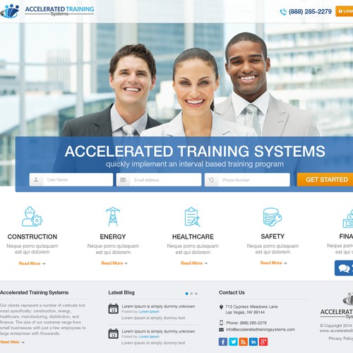 Looking for innovative, simple and clean design for Accelerated Training Systems