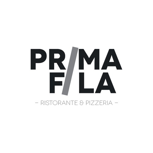 logo per ristorante pizzeria PrimaFila