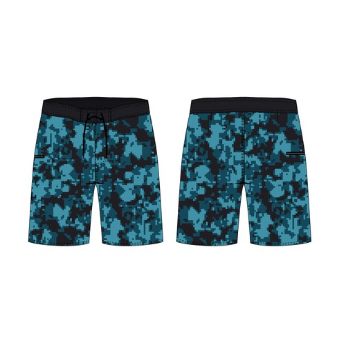 Sublimation print design for sports shorts.