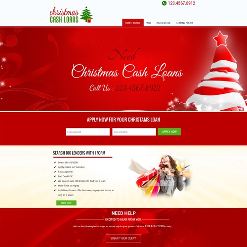 Wordpress Design For Christmas Cash Loan Company