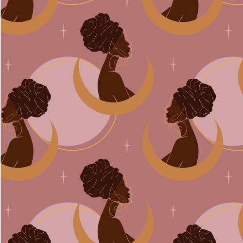 Cosmic African woman pattern