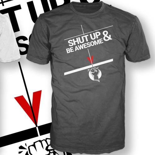 "Shut Up & Be Awesome" - Typography T-shirt