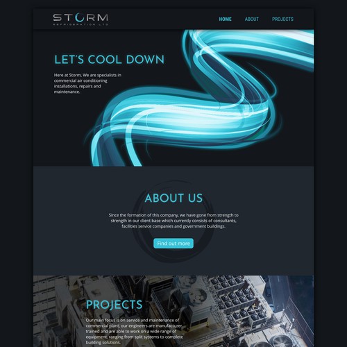 Web Design for Refrigeration Company