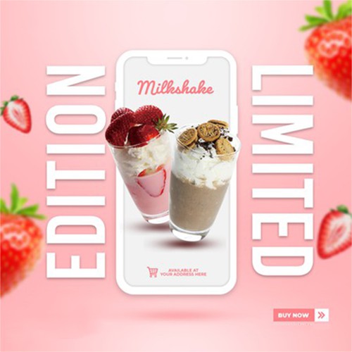 Social Media Ad for Milkshake Company