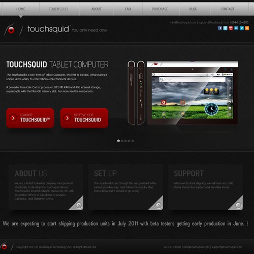 Help Touchsquid with a new website design