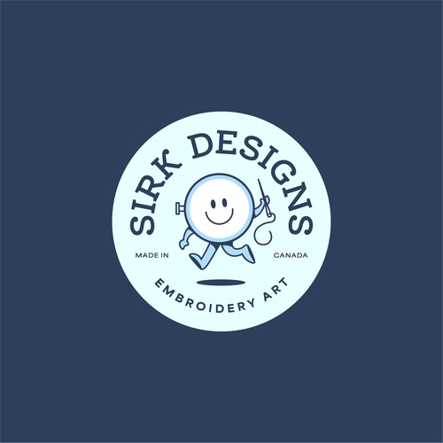 Fun logo for an embroidery artist