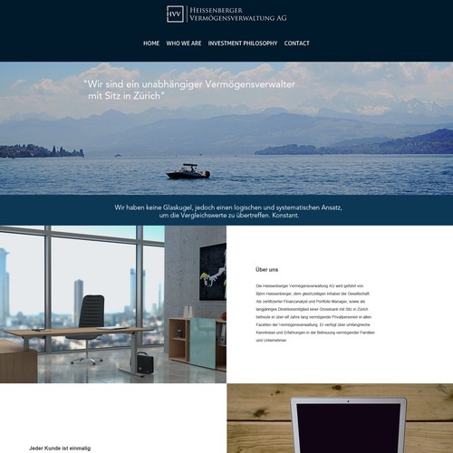 Web design for Wealth Management company