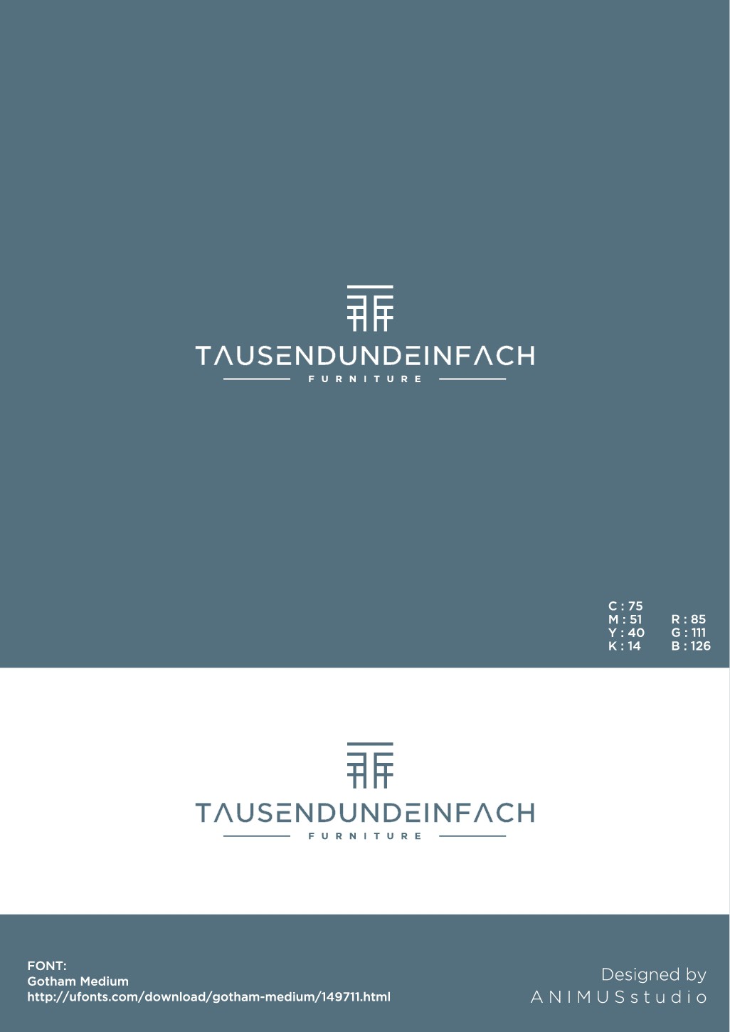 标志对现代家具设计的新公司“tausendundeinfach”