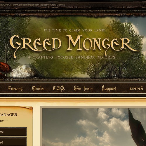 New website design wanted for Greed Monger - Sandbox MMORPG 