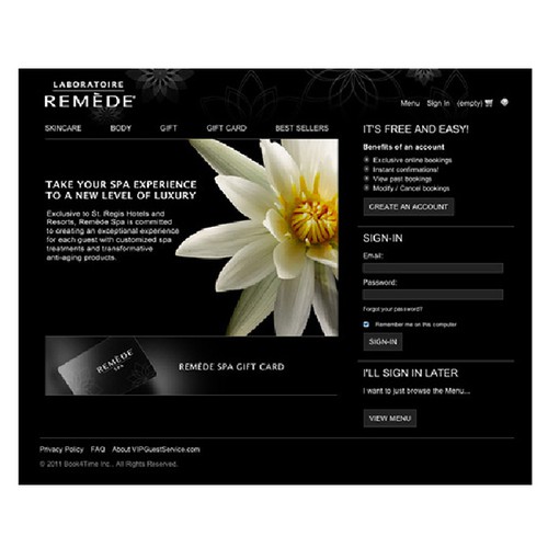 Remede Sign Up Web Page