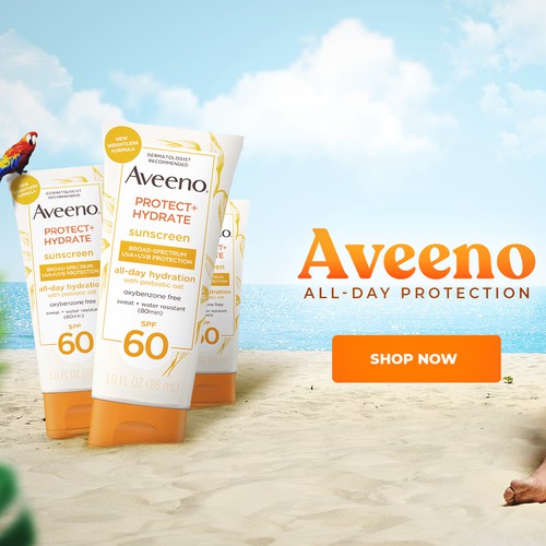 Website banner Aveeno