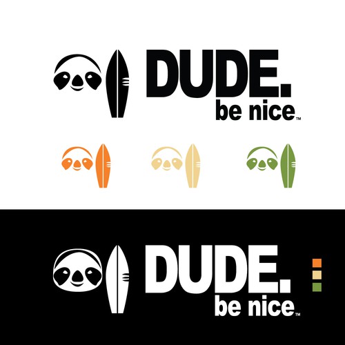 Dude. be nice logo