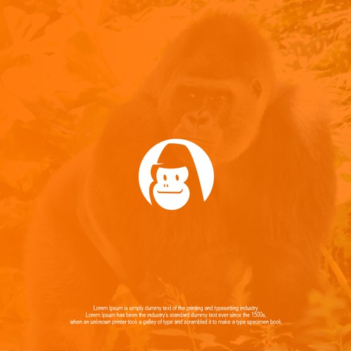 Gorilla design illustration 