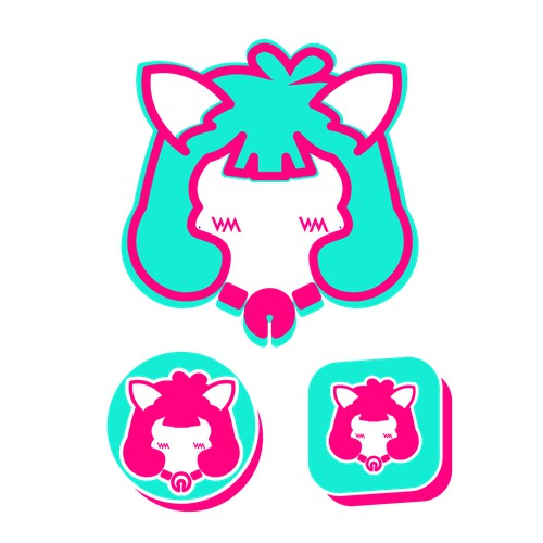 Chibi Girl Cat Logo
