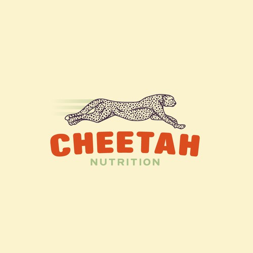 Logo with cheetah illustration