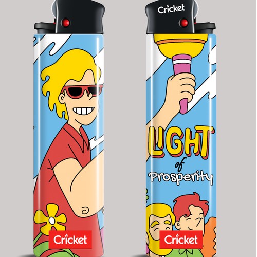 Illustrations for a limited collection of Cricket Lighters