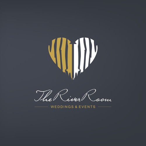 Sweet and elegant logo for river side wedding service