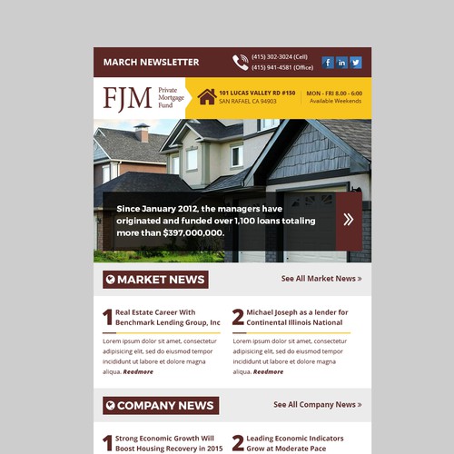 Newsletter concept for Mortgage