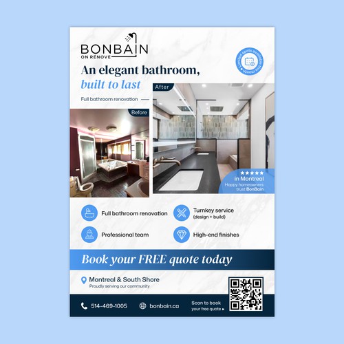 Luxury Bathroom Renovation Flyer