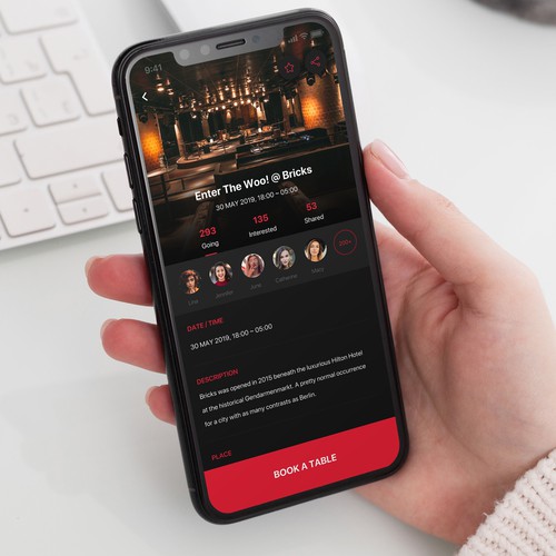 Bar/ Night club Mobile App Design