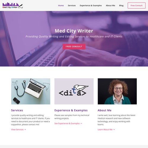 Med City Writer Website