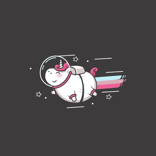 A chubby unicorn
