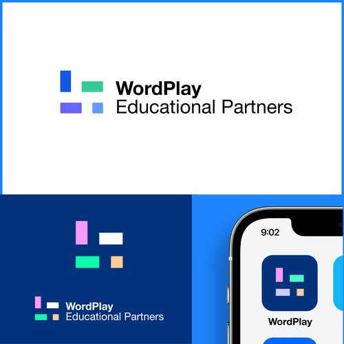 Geometric logo for education