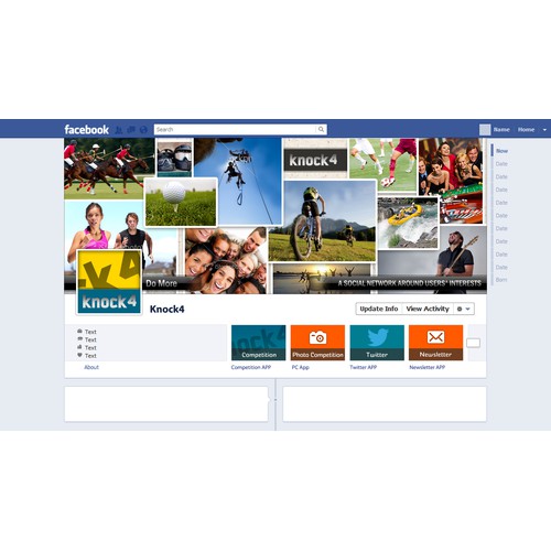 New Social Network requires Facebook page design, ready for launch.