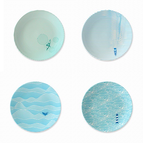 Nautical Dining Plates