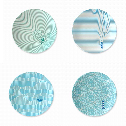 Nautical Dining Plates