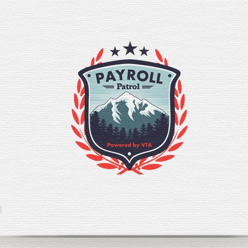 PAYROLL PATROL (the mountain town hero in payroll processing) needs a Badge/Shield logo