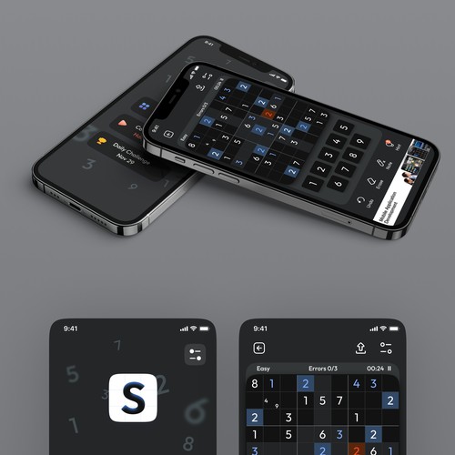 Sudoku game design Dark Theme