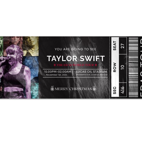 Poster Ticket Design For Taylor swift